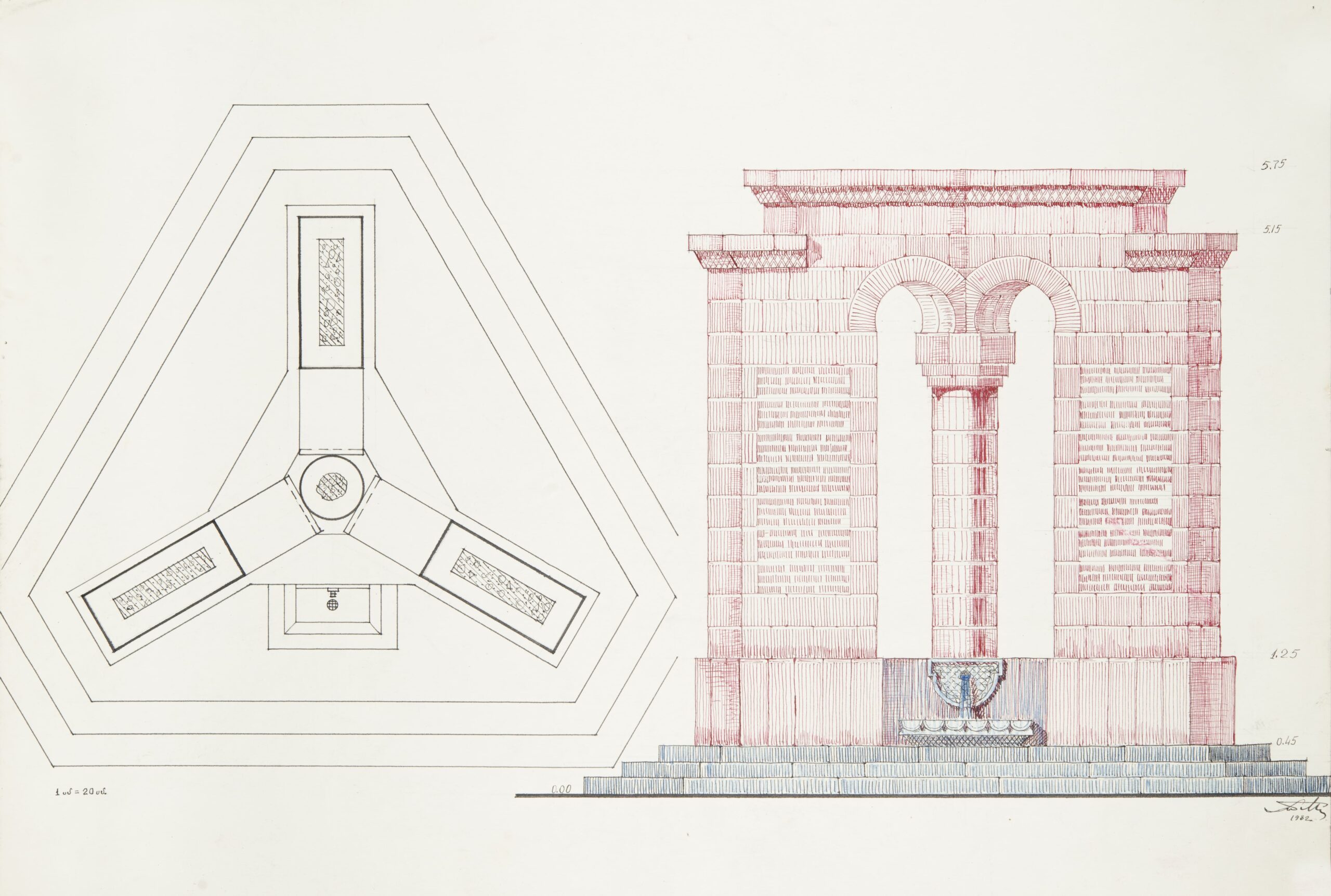 Աղբյուր-հուշարձանի նախագիծ, 1982 թ.