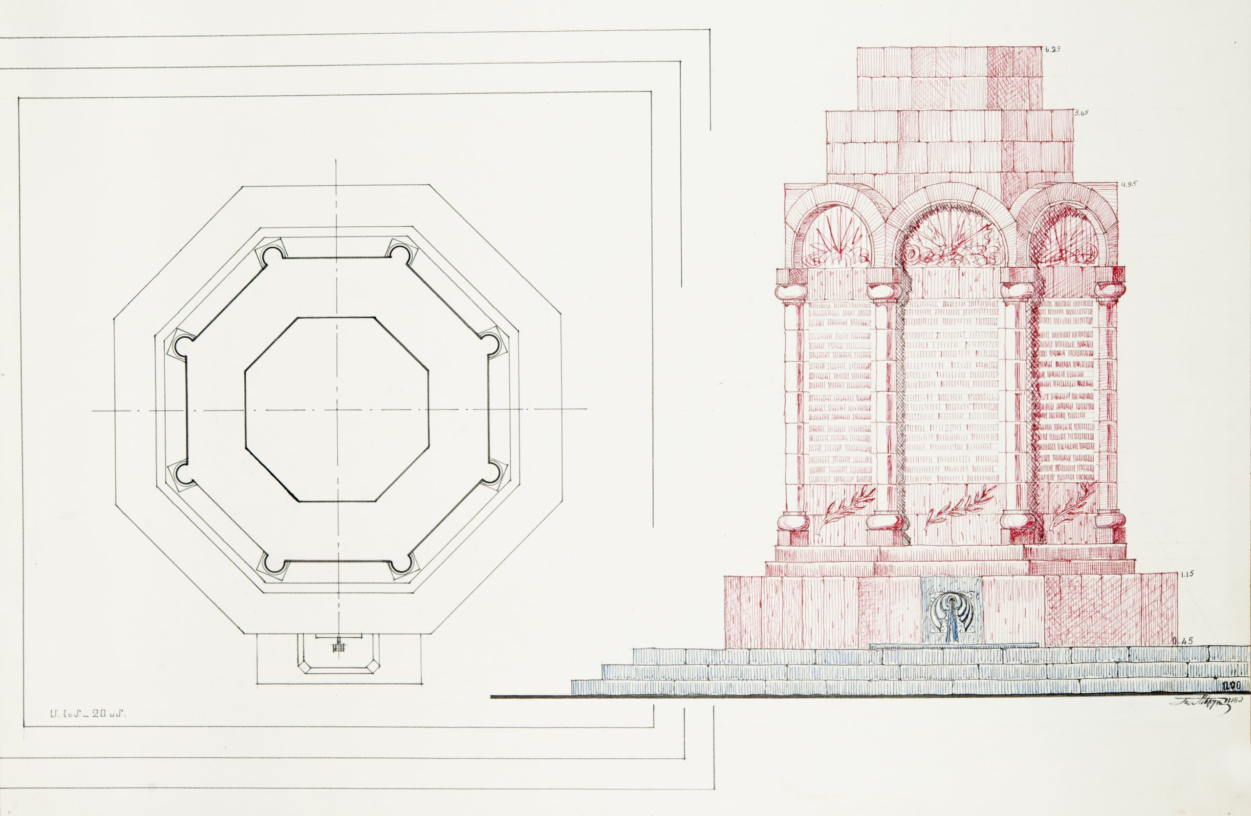 Աղբյուր-հուշարձանի նախագիծ, 1982 թ.