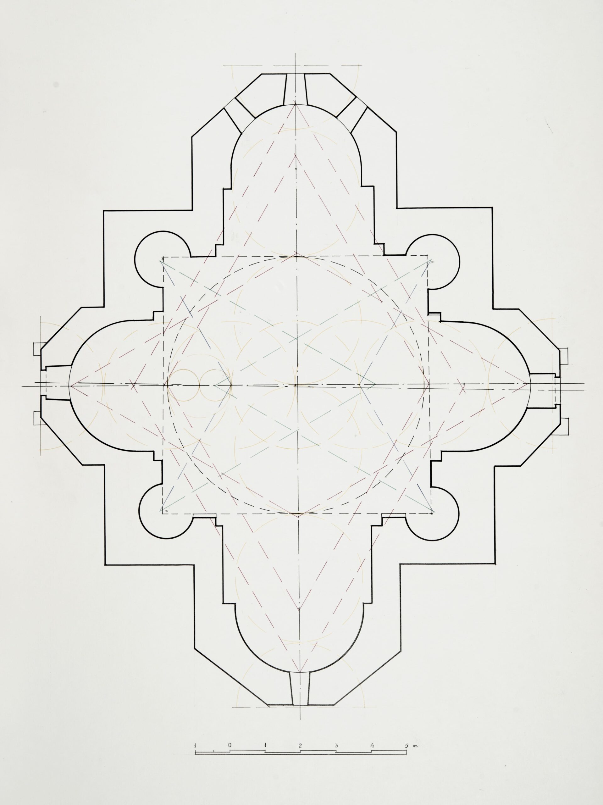 Տաճարի ներքին մասերի փոխադարձ հարաբերությունները պատկերող գծագիր